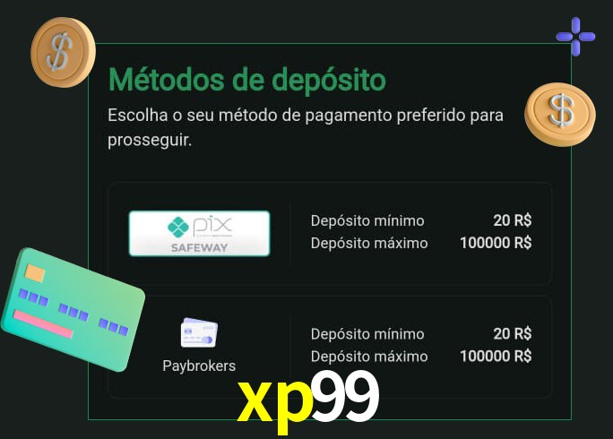 O cassino xp99 oferece uma grande variedade de métodos de pagamento